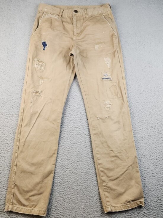 American Eagle Outfitters Other - American Eagle Pants Mens 30x34 Slim Straight Chino Canvas Distressed Patched
